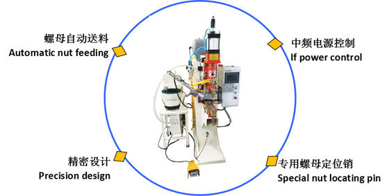 Macchina per media frequenza 180KVA della saldatura a punti di Nut del saldatore a punti